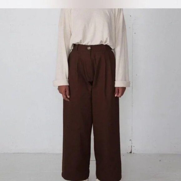 Boheme Goods "The Trousers" In Twill Chocolate - Picture 1 of 9